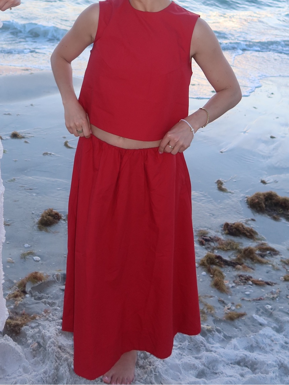 Mango Red Poplin Matching Set